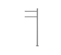 ML-Design Support Piédestal Socle pour Boîte aux Lettres Argenté en Acier Inoxydable Rond Argent G
