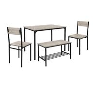 Ml-design Table à manger avec 2 chaises - Chêne Sonoma