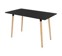 Ml-design Table à manger scandinave - Noir