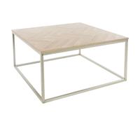 Ml-design Table basse carrée - Marron or