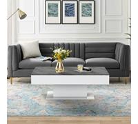 Ml-design Table basse rectangulaire - Blanc