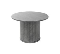 ML-Design – Table basse ronde Ø60×50 cm, plateau dépassant, aspect béton gris pour café et thé
