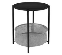 Ml-design Table d'appoint ronde - Noir