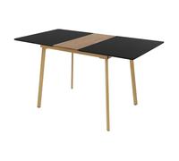 Ml-design Table à manger extensible - Noir
