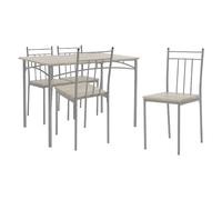 ML-Design Table et 4 Chaises - Chêne Clair