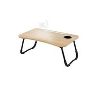 ML-Design Table pour Ordinateur Portable Pliante, 60x40 cm, Aspect Bois/Noir, avec 4 Braun, Schwarz G