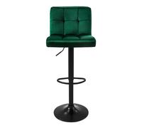 Ml-design Tabouret de bar en velours - Vert