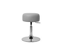 ML-Design Tabouret de Travail, Rond, Gris Clair, Ø 33cm, Hauteur Réglable 52-65 cm, Pivotant 360°, Synthétique/Acier Chromé, Assise sans Dossier, Tabouret de Bar Maquillage Coiffeuse