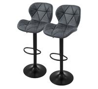 Ml-design tabourets de bar lot de 2 - Anthracite