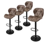 Ml-design tabourets de bar lot de 4 - Marron