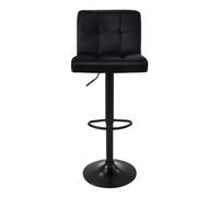 Ml-design Tabourets de bar velours lot de 2 - Noir