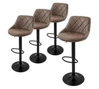 Ml-design Tabourets de bar x4 - Marron