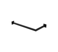 ML-Design – Tringle à vêtements murale en L acier inoxydable 30 x 60 cm Noir, matériel de montage