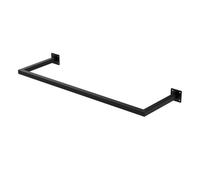 ML-Design Tringle à Vêtements Rectangulaire, P30 x L90 cm, Noir, Acier Inoxydable, Tringle de Penderie Forme de U, Portemanteau à Montage Mural, Porte-vêtements, Tringle à Linge + Matériel de Montage