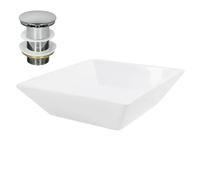 ML-Design Vasque carrée 41x41x12 cm blanc