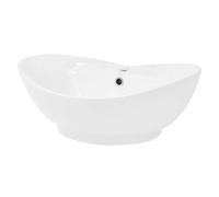 ML-Design Vasque ovale en céramique 590x395 mm - Blanc