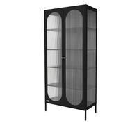 Ml-design Vitrine bibliothèque - Noir