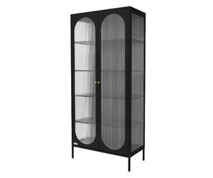Ml-design Vitrine bibliothèque - Noir