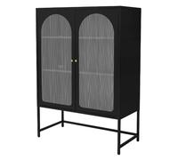 Ml-design Vitrine bibliothèque salon - Noir