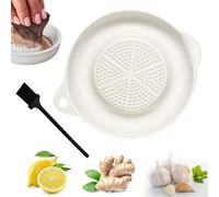 Mlczwt Râpe en Céramique Blanc pour Ail, Gingembre, Fruits, Légumes - Plaque à Râper pour Oignon, Épices, Carottes