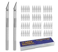 Mlife Cutter de précision couteau de hoppe en acier inoxydable - 2 Scalpel avec 60 lames de rechange