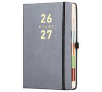 Mljtoyo 2026 2027 Agenda A5 Un jour par page, Planificateur quotidien 2026 27 des rendez-vous de juillet 2026 à juin 2027, Organiseur à couverture rigide avec onglets colorés, Porte-stylo, Poche