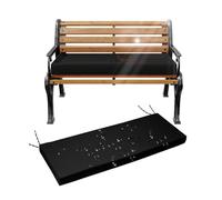 MLKHESY Coussin de Banc, 7,6 cm imperméable et antidérapant, pour balancelle de Porche, idéal pour Le mobilier d'intérieur et d'extérieur, avec Attaches et Housse Amovible Black 55x17x3 in