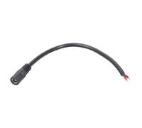 Mllepjdh DC5525 Cordon d'alimentation femelle à extrémité ouverte avec fil en queue de cochon 16 AWG pour systèmes solaires, connexion de réparation de lumière LED, câble résistant aux hautes