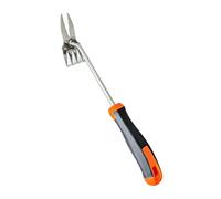 Mllepjdh Désherbeur à double tête en acier inoxydable avec 4 dents et 2 extrémités pour enlever efficacement l'herbe de jardin