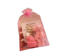 Mllepjdh Ours en Peluche de Motivation de Taille avec Carte de Message édifiante, Jouet en Peluche Doux, Animal pour fête d ' Anniversaire, Ours Miniature