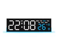 Mllepjdh Réveil numérique pour Chambre à Coucher, Horloge de Bureau électrique, Grand Nombre de températures, Port USB, alarmes Fortes, horloges numériques LED Réveils pour Chambre à Coucher