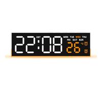 Mllepjdh Réveil numérique pour Chambre à Coucher, Horloge de Bureau électrique, Grand Nombre de températures, Port USB, alarmes Fortes, horloges numériques LED Réveils pour Chambre à Coucher