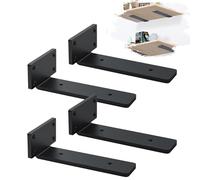 MLOQI Lot de 4 Equerre Etagere Murale, équerre Industrielle,Equerre Charge Lourde,Support étagère Murale (20 cm)