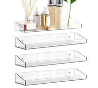 MLqkpwy Étagères murales transparentes pour chambre | Étagères flottantes de salle de bain pour maquillage, cosmétique, décoration, bouteille de parfum, figurine d'action pour