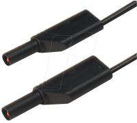MLS WS 25 25 SW - Cordon de test de sécurité, 4 mm, 25 cm, 2,5 mm², noir