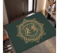 MLSOWM Paillasson Intérieur Rétro Britannique 90 x 150 cm, Ultra Fin | Tapis de Porte Griffin Crest, Antidérapant et Lavable, Absorbant l'eau, Paillasson de Bienvenue Décoration