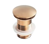 MMBBOD Bonde de Lavabo Système de vidage Pop-up Bonde de Vidage sans Trop-Plein Universel Bonde d'écoulement pour Lavabo en Cuivre (Blanco : Rose Gold)