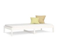 MMCZ Lit de jour/Canapé journée - Contemporain - blanc 90x200 cm bois de pin massif@4488302@