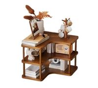 MMIAOO Étagère d'angle, étagère de comptoir, étagère de comptoir en bambou pour salon, salle de bain, bureau, trois couches