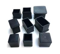MMLFX Carré Noir Table Chaise Pieds bâton Couverture 8 pièces Tube Tuyau Embouts Anti-dérapant Meubles Protecteur 15x15~60x60mm (Color : 8PCS, Size : 15x20mm)