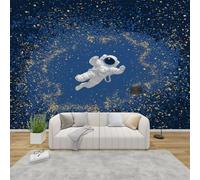 MMYAOKEN Papier Peint Panoramique Astronaute 350x256 cm - Décoration Murale Enfant Espace étoilé - Tapisserie Murales Papier Peint Intissé pour Chambre Salon - Moderne Poster Tableaux Photo Muraux