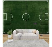 MMYAOKEN Papier Peint Panoramique Terrain de Football 400x280 cm - Décoration Murale Enfant Garcon Sport - Tapisserie Murales Papier Peint Intissé pour Chambre Salon - Poster Tableaux Photo Muraux