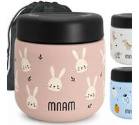 mnam Boîte de Conservation Isotherme pour Bébé 400 ml - Thermo Alimentaire Chaud - Termos Bébé - Gamelle Isotherme Repas - Lunch box - Food Thermy (Flaskbunny)