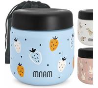 mnam Lunch Box Isotherme Enfant, Termos Alimentaire Chaud Bébé, 400 ml | Gamelle isotherme pour repas chaud ou froid, enfants dès 2 ans et bébés, crèche, école et sorties, inox 304 sans BPA, housse