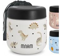 mnam Lunch Box Isotherme Enfant, Termos Alimentaire Chaud Bébé, 400 ml | Gamelle isotherme pour repas chaud ou froid, enfants dès 2 ans et bébés, crèche, école et sorties, inox 304 sans BPA, housse