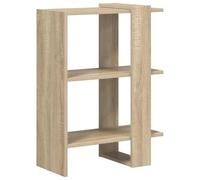 MNISDFL Bibliothèque 2 Niveaux 52x25x71.5 cm Bois Composite Sonoma | Bois d'ingénierie, finition lisse, étagères spacieuses, design autoportant, style scandinave