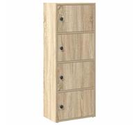 MNISDFL Bibliothèque Dub Sonoma 40x24x102 cm Bois Composite | Finition sonoma chaleureuse, fixation murale incluse, style scandinave, usage salon ou bureau