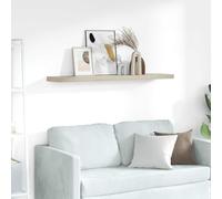 MNISDFL Étagère Flottante Murale chêne 120x23,5x3,8 cm MDF avec Cadre métallique, système de Montage Invisible, Stable et Durable, idéale pour Livres, distinctions et décorations.