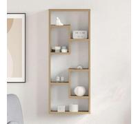 MNISDFL Étagère Murale Chêne Artisanal 36 x 16 x 90 cm en Bois d'ingénierie, étagère Flottante de Rangement pour Salon, Bureau ou Cabinet, Espace de Stockage Mural Pratique pour Livres,