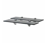 MNISDFL Étagères murales 2 pcs en Verre de sécurité trempé 8 mm, 40 x 10 cm, avec Supports en Alliage de Zinc, capacité de Charge 10 kg, idéales pour Salle de Bain, Salon et Chambre